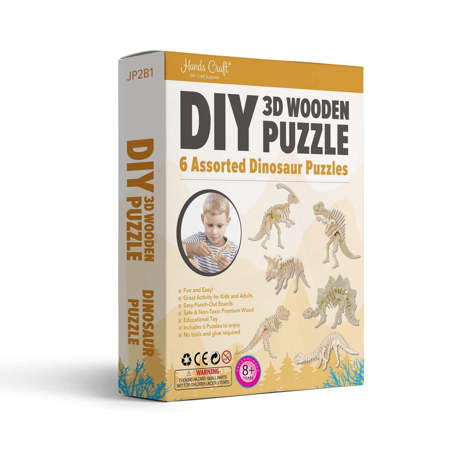 3D Classic Wooden Puzzle Bundle | Dinosaurs - Hands Craft US, Inc.