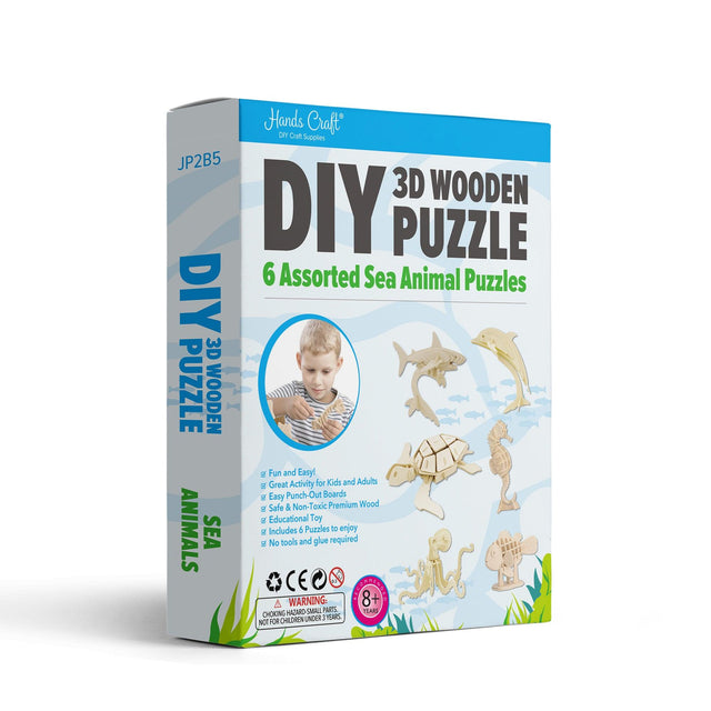Wooden Cube Puzzle, Animal Puzzles for Kids