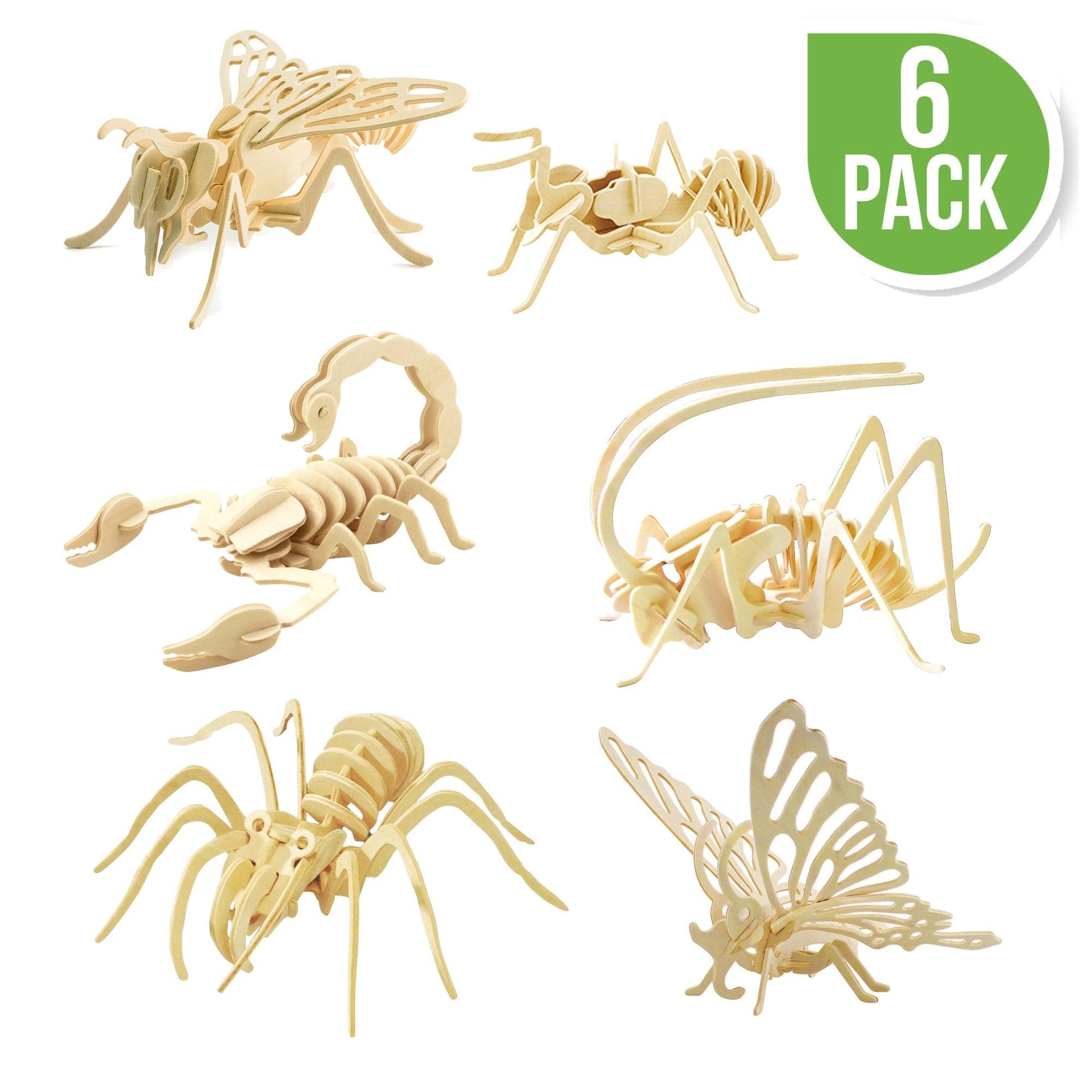 3D Classic Wooden Puzzle Bundle | Insects and Arachnids - Hands Craft US, Inc.