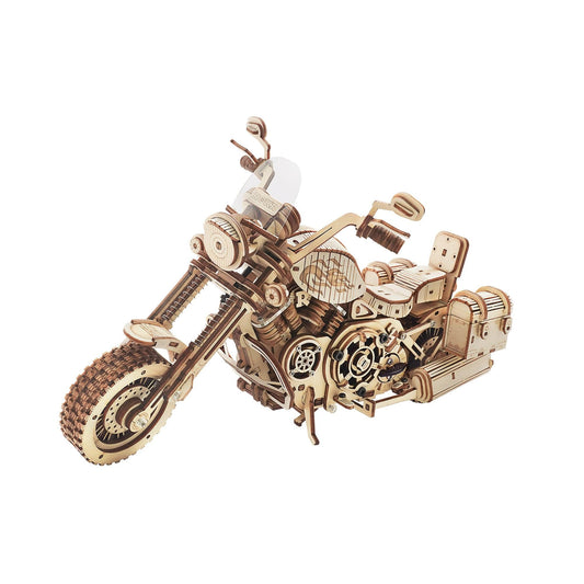 3D Mechanical Wooden Puzzle | Cruiser Motorcycle - Hands Craft US, Inc.