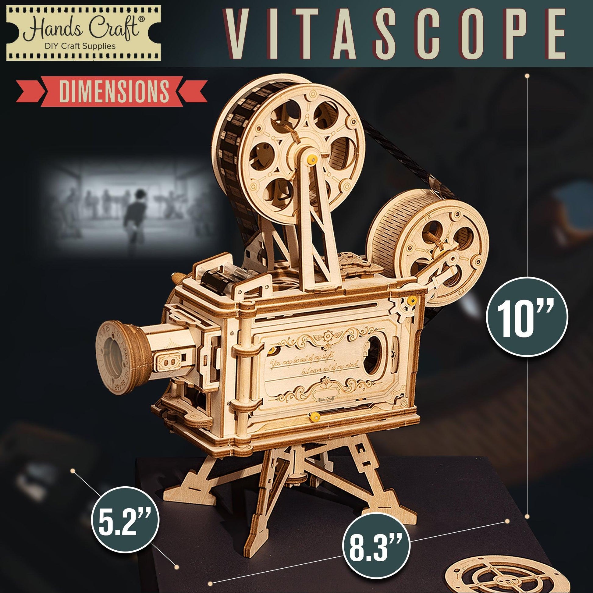 3D Mechanical Wooden Puzzle | Projector/Vitascope - Hands Craft US, Inc.