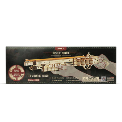 3D Mechanical Wooden Puzzle | Rubber Band Pump Action Shotgun - Hands Craft US, Inc.