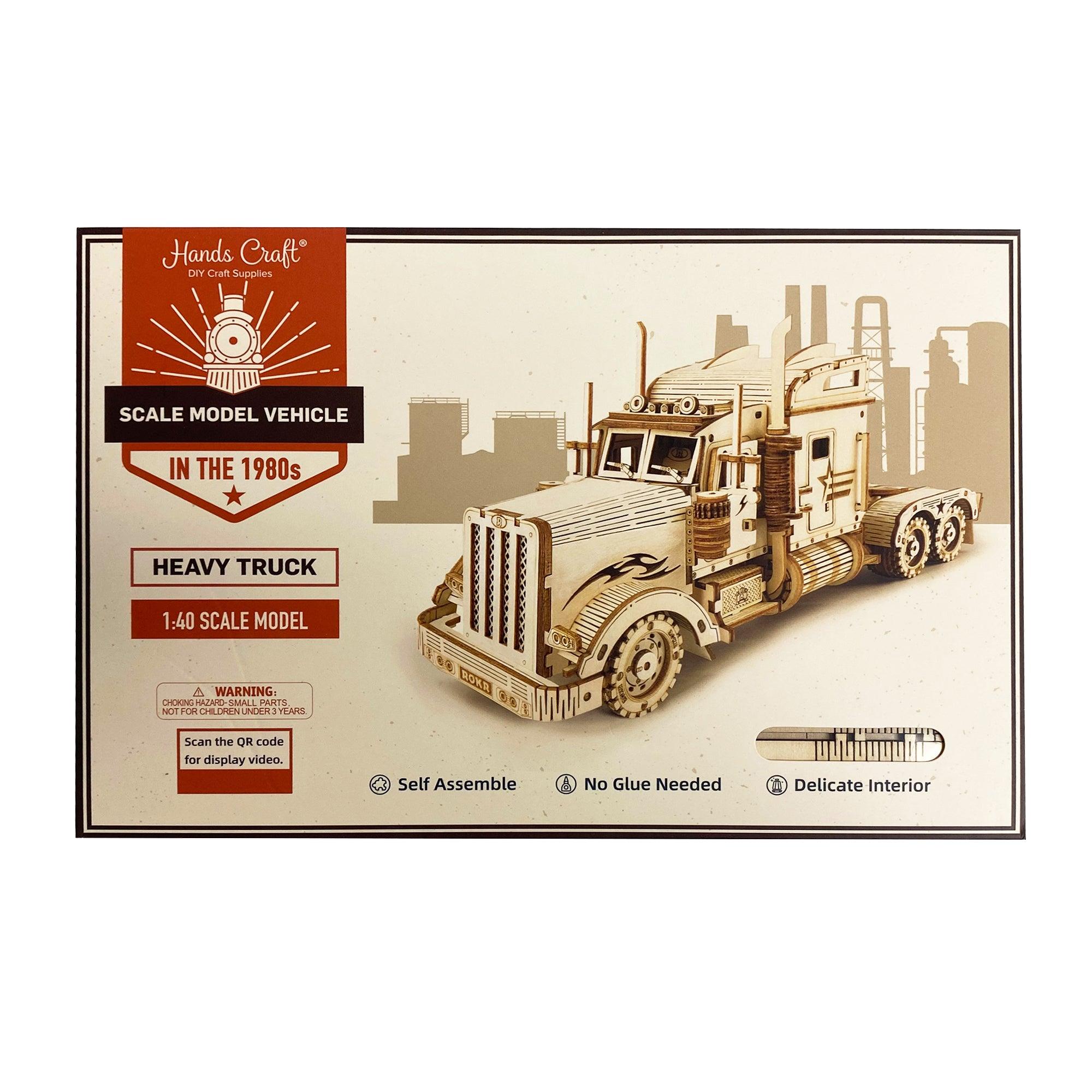 3D Wooden Puzzle: Semi-Truck Scale model – Hands Craft US, Inc.