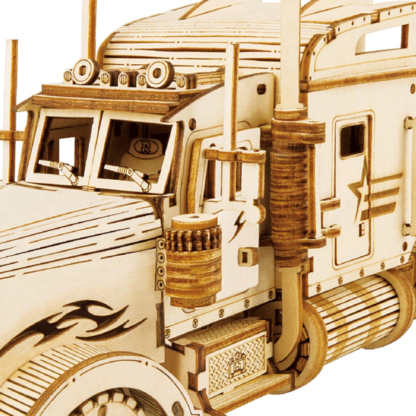 3D Modern Wooden Puzzle | Semi-Truck - Hands Craft US, Inc.