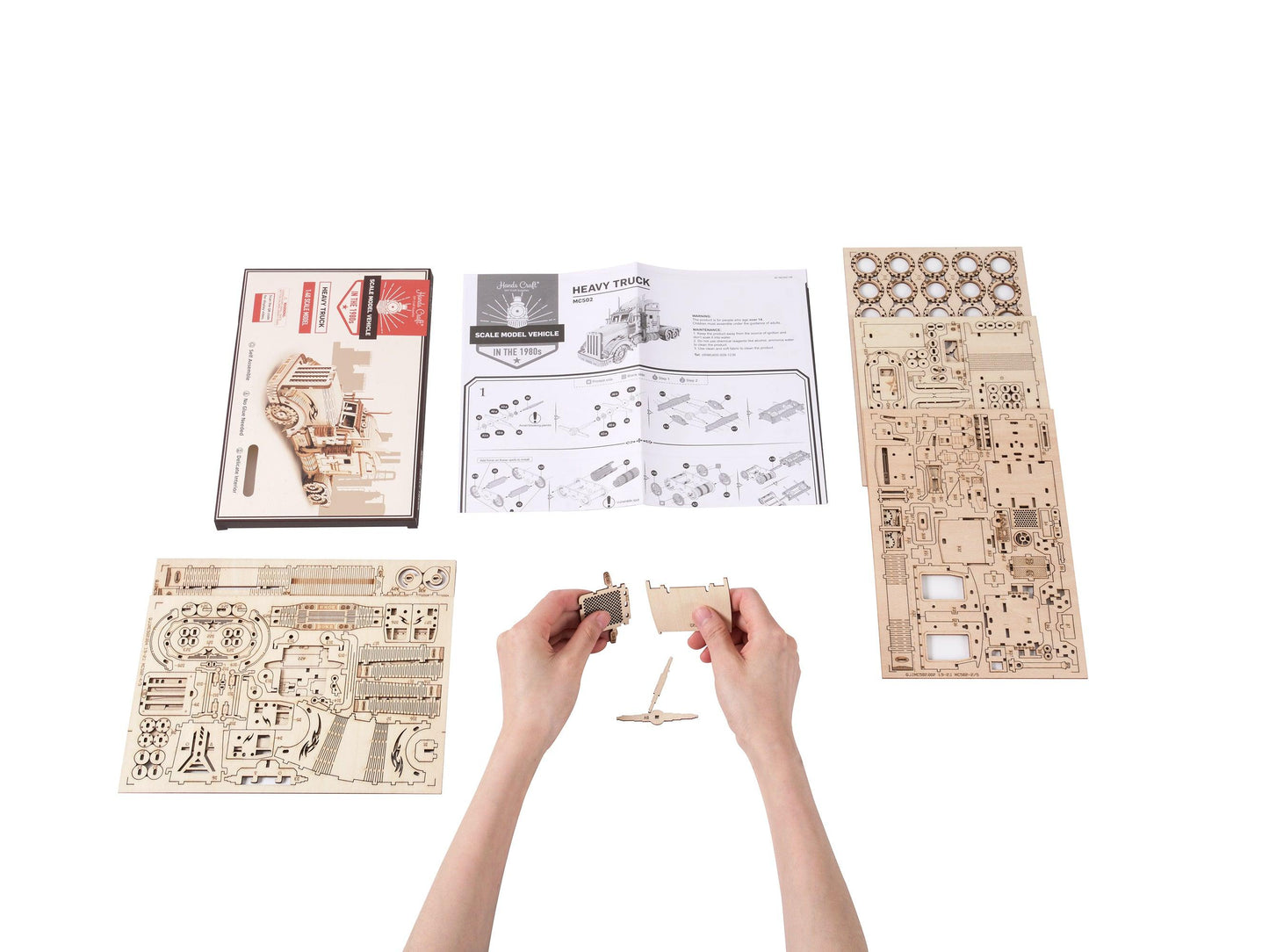 3D Modern Wooden Puzzle | Semi-Truck - Hands Craft US, Inc.