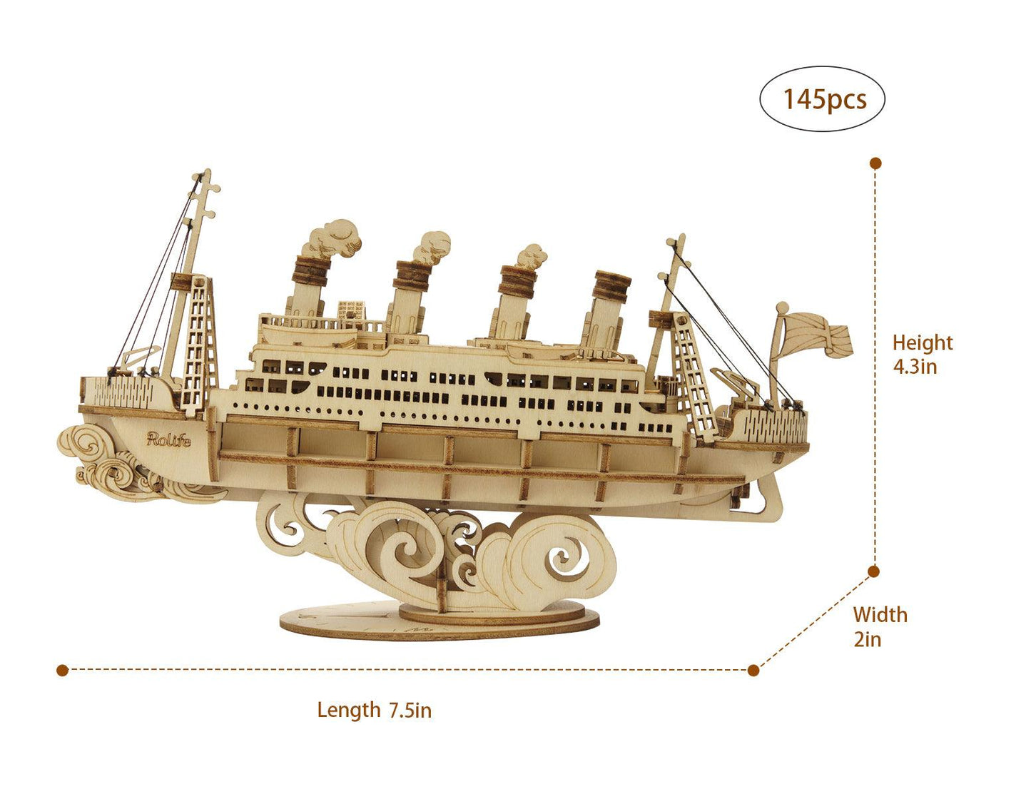 3D Modern Wooden Puzzle | Cruise Ship - Hands Craft US, Inc.