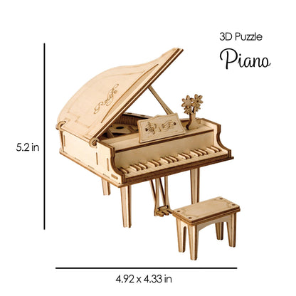 3D Modern Wooden Puzzle | Piano - Hands Craft US, Inc.