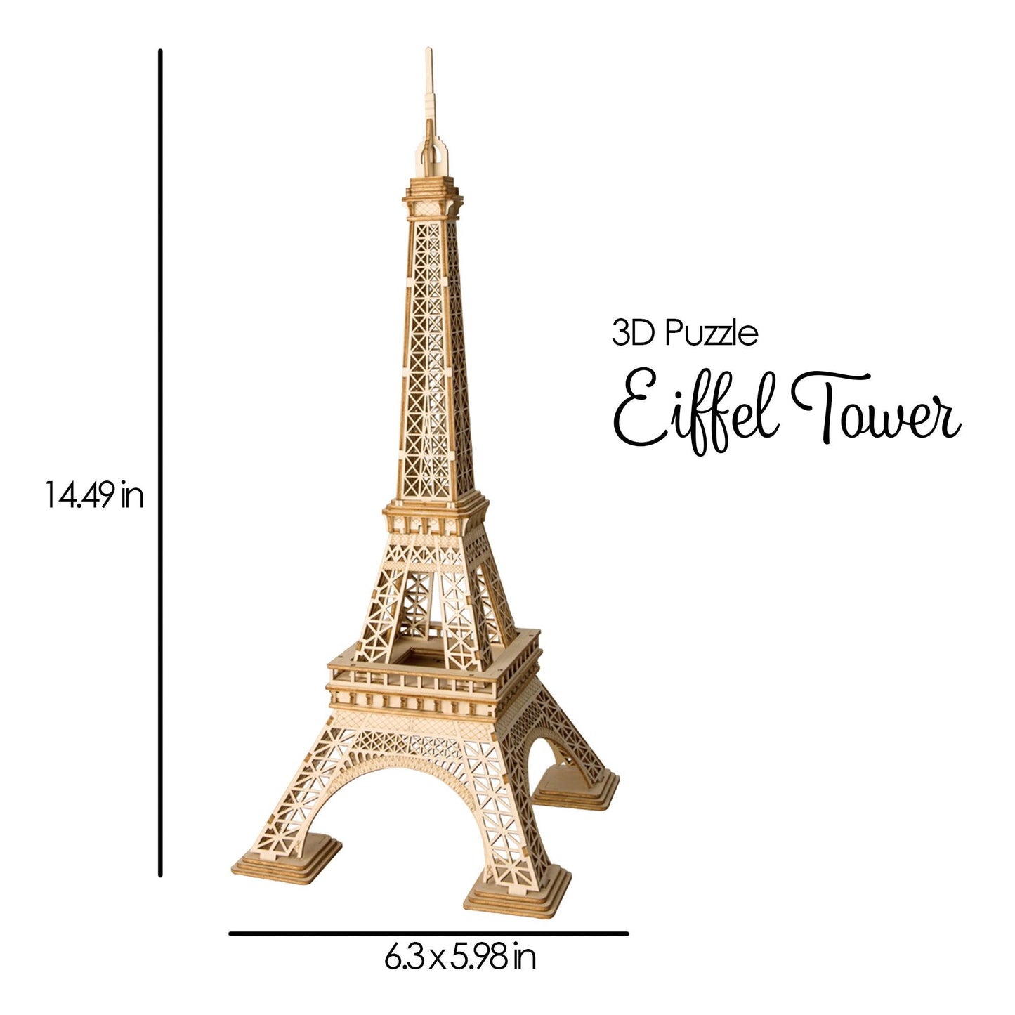 3D Modern Wooden Puzzle | Eiffel Tower - Hands Craft US, Inc.