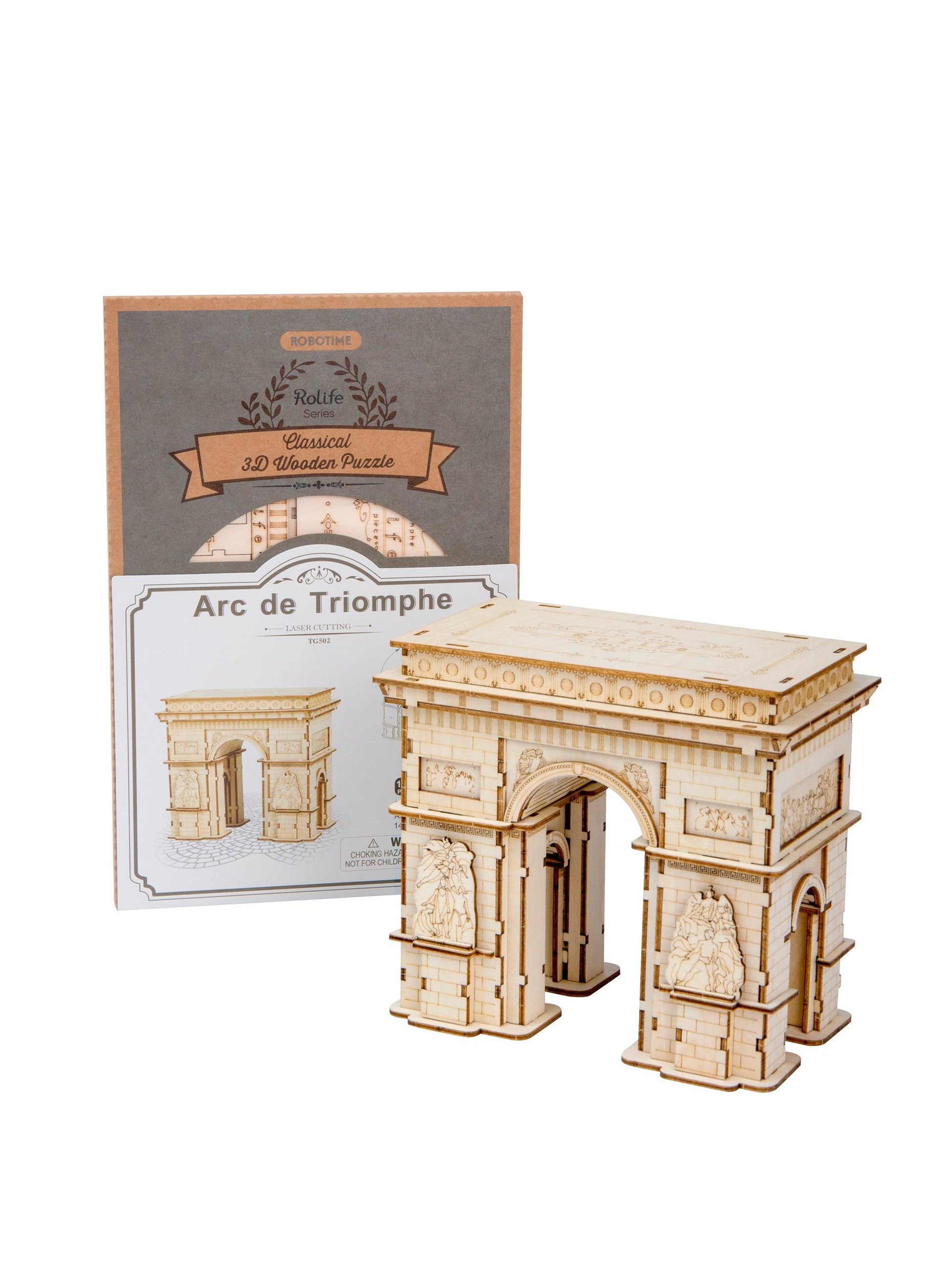 Hands Craft 3D Wooden Puzzle | Arc de Triomphe, 118 pcs. - Hands Craft US, Inc.