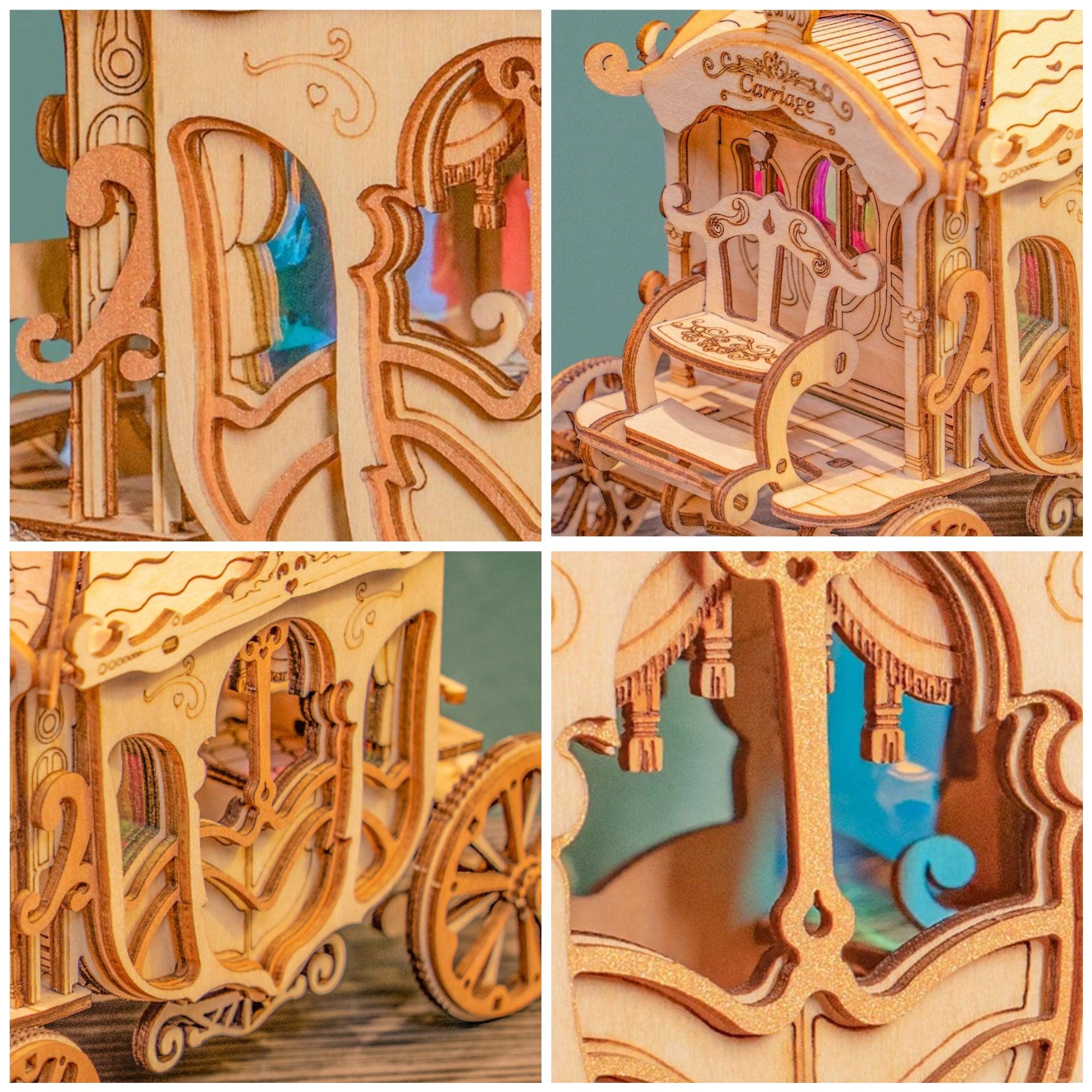 3D Wooden Puzzle: Pumpkin Carriage