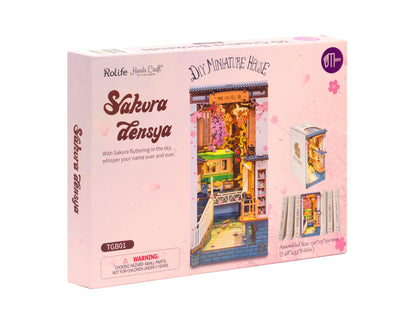 DIY Miniature Book Nook Kit | Sakura Tram - Hands Craft US, Inc.