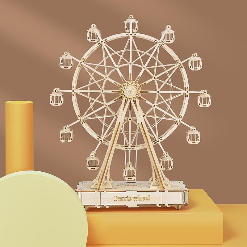 3D Modern Wooden Puzzle Music Box | Ferris Wheel - Hands Craft US, Inc.