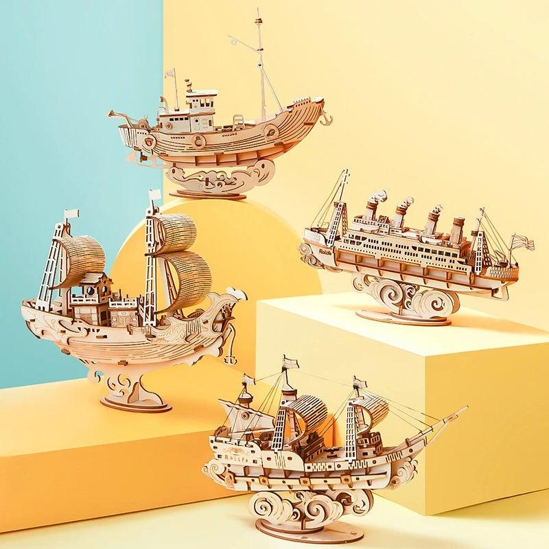 3D Modern Wooden Puzzle | Cruise Ship - Hands Craft US, Inc.