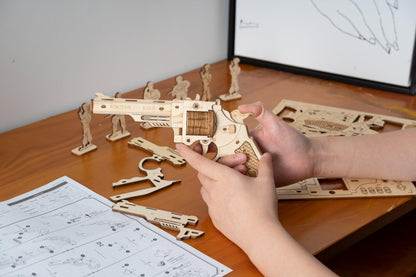 3D Mechanical Wooden Puzzle | Corsac M60 Rubber Band Gun - Hands Craft US, Inc.