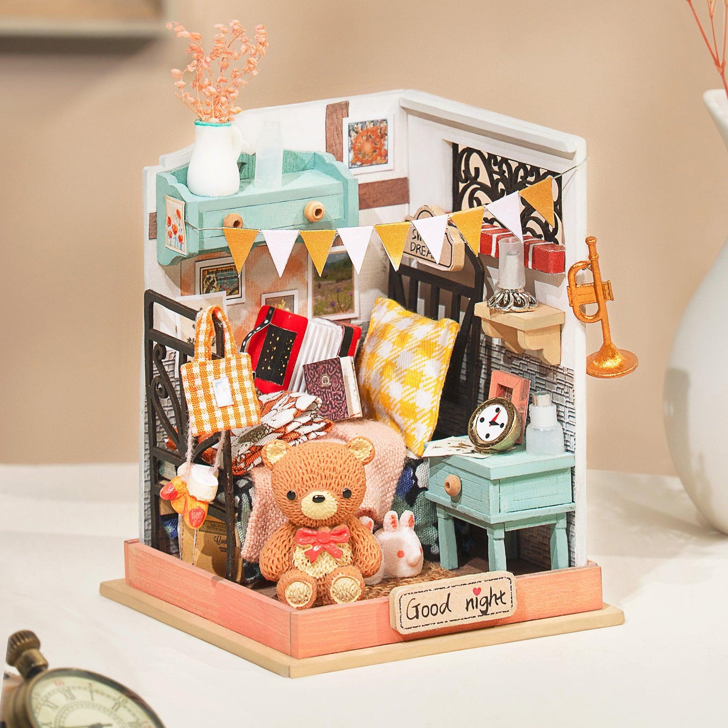 DIY Miniature House Kit | Sweet Dream (Bedroom) - Hands Craft US, Inc.