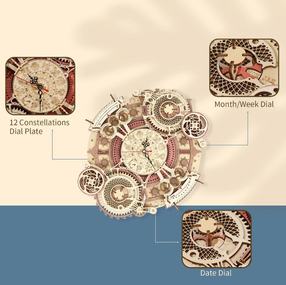 3D Mechanical Wooden Puzzle | Zodiac Wall Clock – Hands Craft US, Inc.