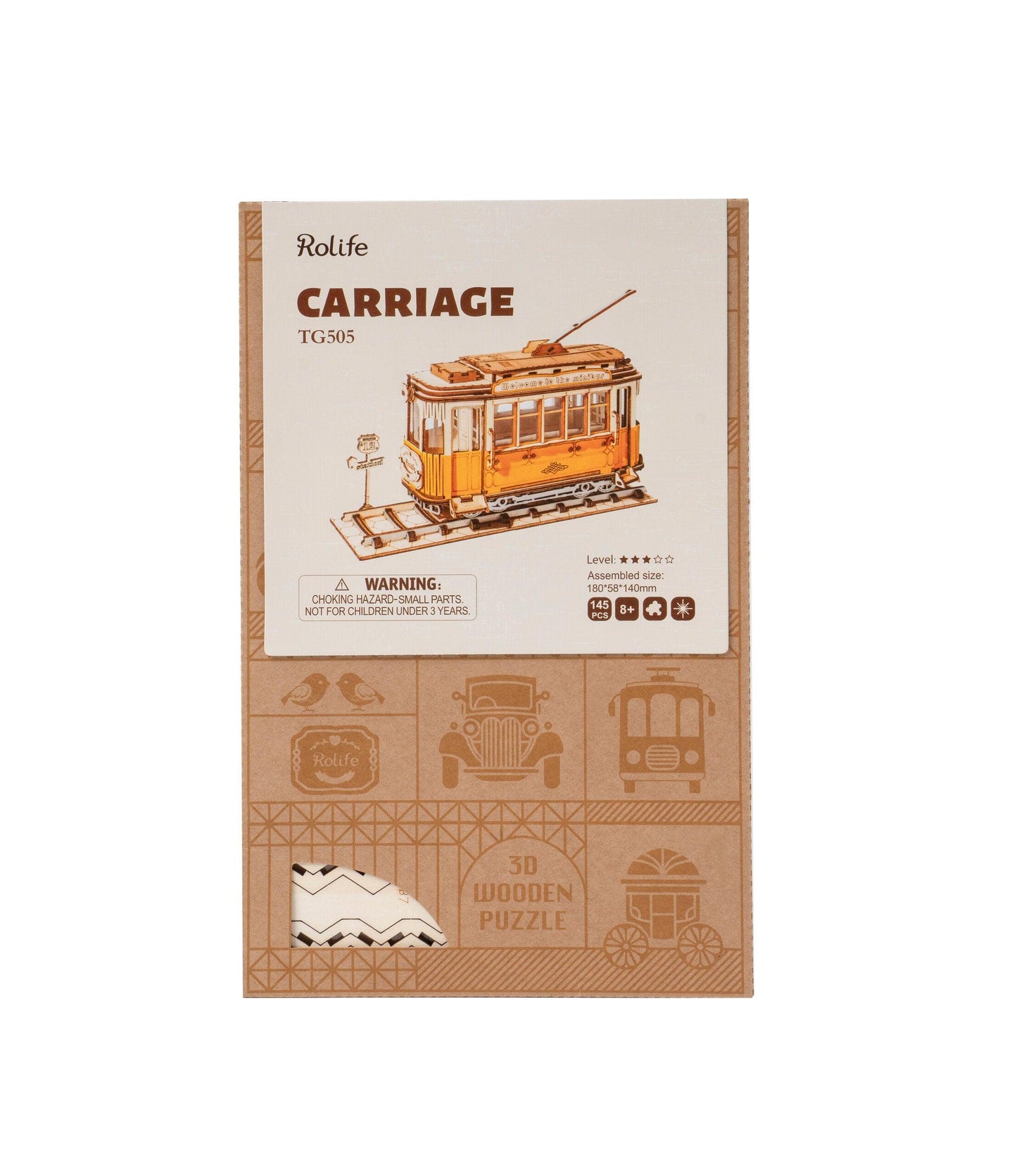 3D Modern Wooden Puzzle | Tramcar - Hands Craft US, Inc.