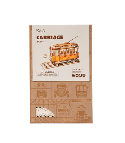 3D Modern Wooden Puzzle | Tramcar - Hands Craft US, Inc.