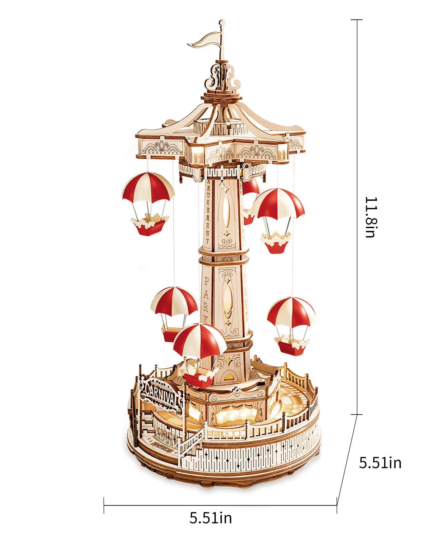 Electro Mechanical Wooden Puzzle | Parachute Tower - Hands Craft US, Inc.