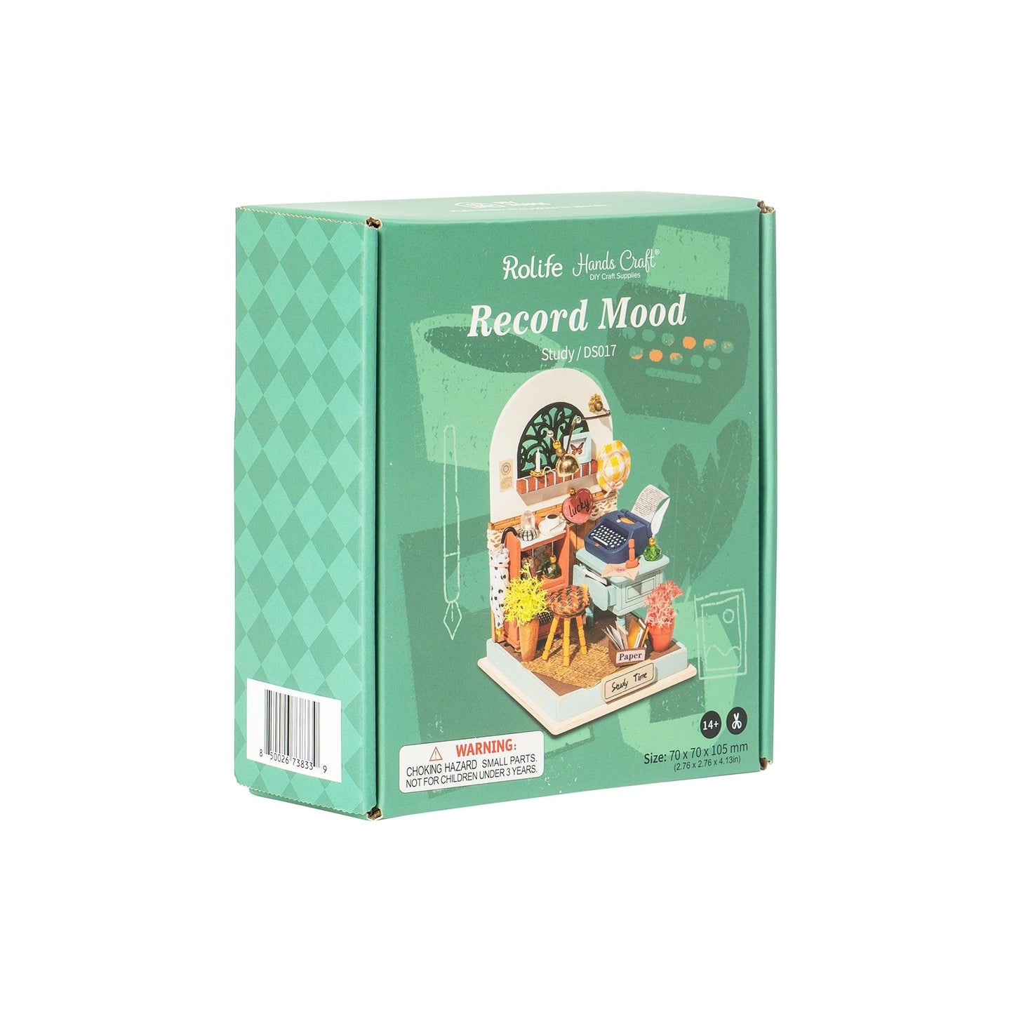 DIY Miniature House Kit | Record Mood (Study) - Hands Craft US, Inc.