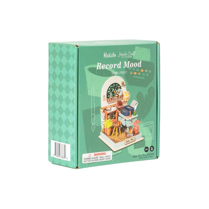 DIY Miniature House Kit | Record Mood (Study) - Hands Craft US, Inc.