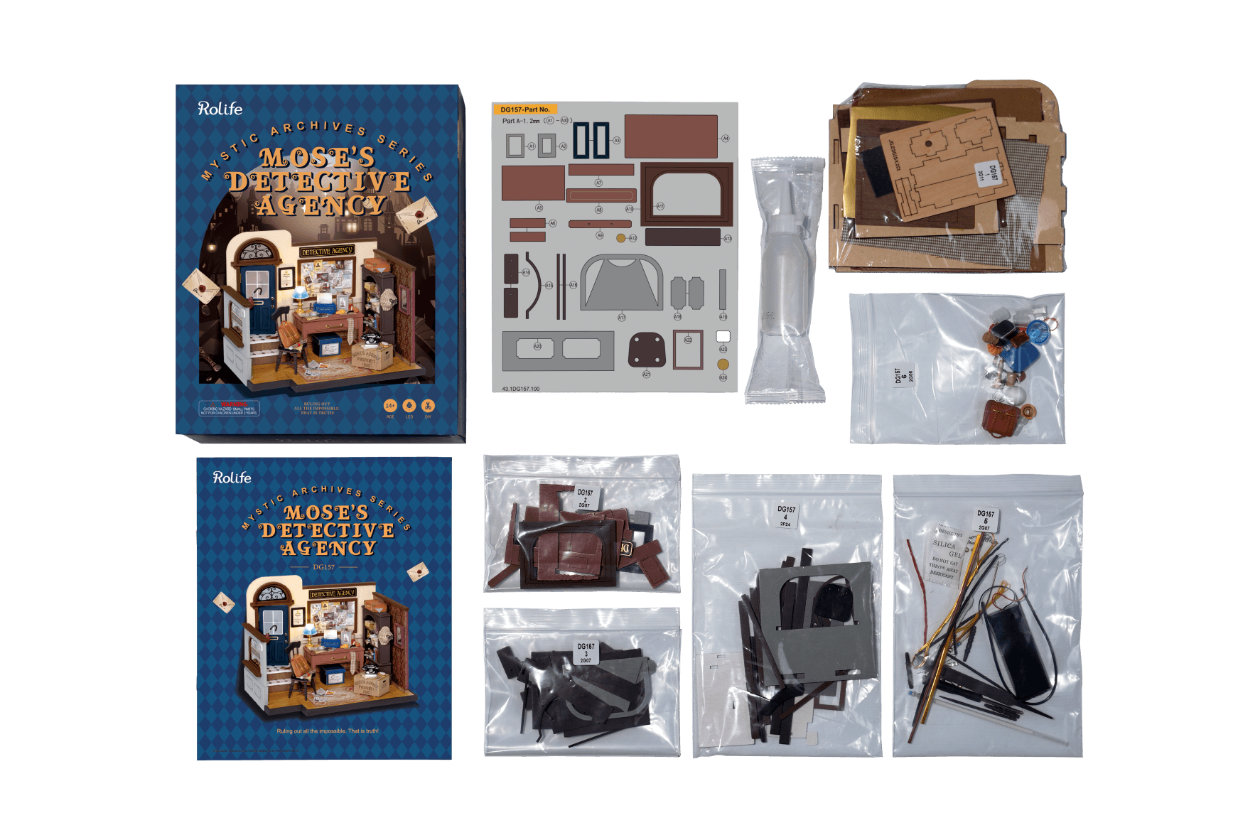 DIY Miniature House Kit | Mose's Detective Agency - Hands Craft US, Inc.