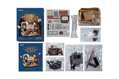 DIY Miniature House Kit | Mose's Detective Agency - Hands Craft US, Inc.