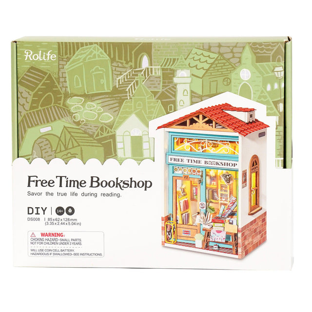 DIY Miniature Model Kit: Free Time Bookshop – Hands Craft US, Inc.
