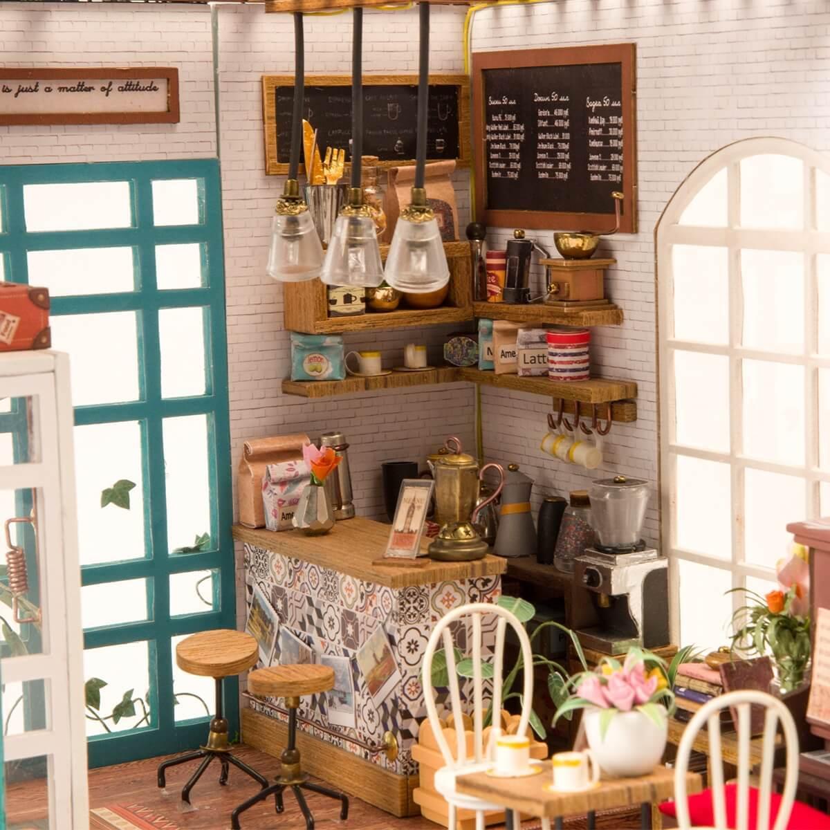 Hands Craft DIY Miniature Store Kit | Simon's Coffee (DG109)