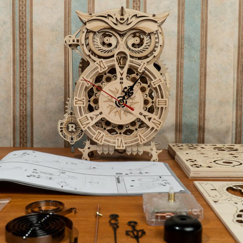 3d wooden cheap puzzle clock