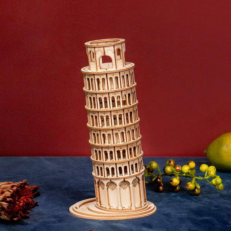 3D Modern Wooden Puzzle | Leaning Tower Of Pisa - Hands Craft US, Inc.