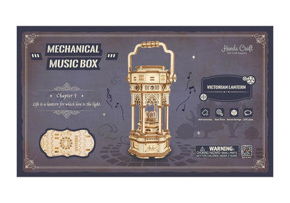 3D Wooden Puzzle Music Box | Victorian Lantern with LED light - Hands Craft US, Inc.