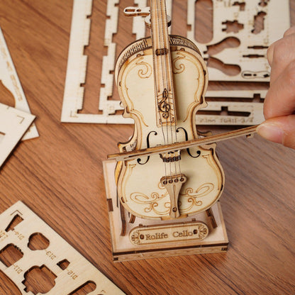 3D Modern Wooden Puzzle | Cello - Hands Craft US, Inc.