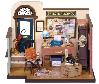 DIY Miniature House Kit | Mose's Detective Agency - Hands Craft US, Inc.