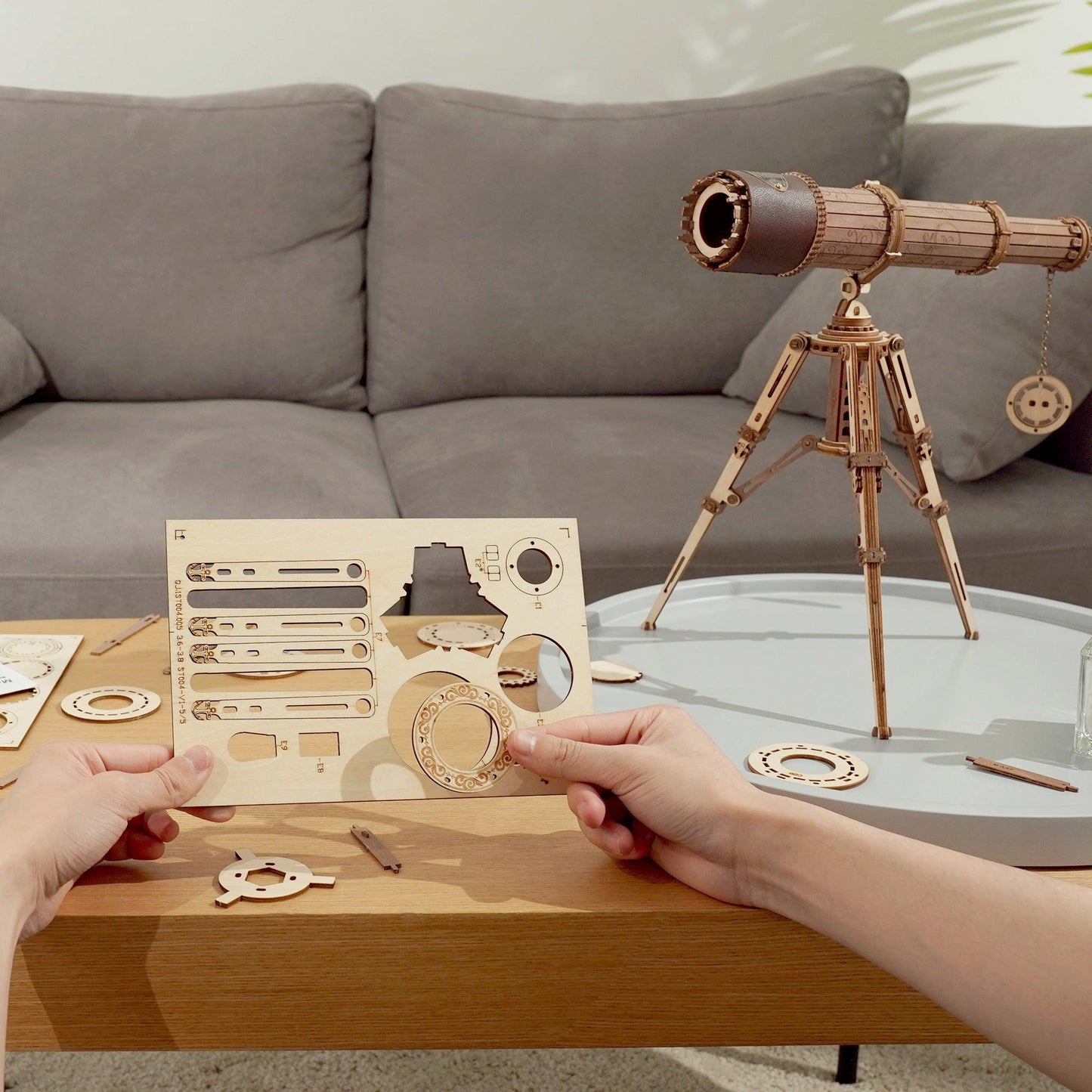 3D Mechanical Wooden Puzzle | Monocular Telescope - Hands Craft US, Inc.