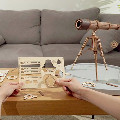 3D Mechanical Wooden Puzzle | Monocular Telescope - Hands Craft US, Inc.